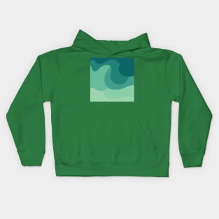 Tropical Bali Waves Vector Abstract Pattern Kids Hoodie